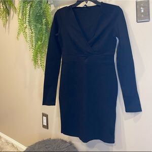 Forever 21 Little black dress | V neck dress with long sleeves